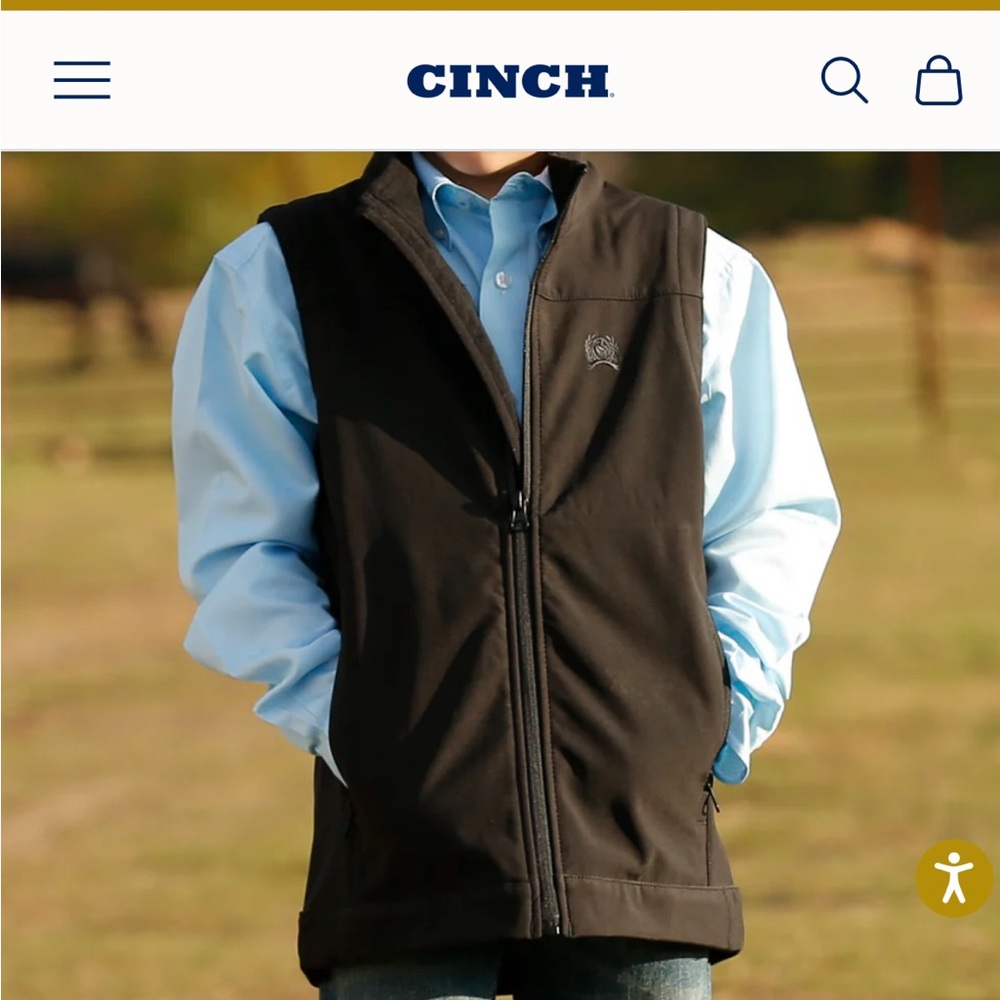 Cinch Black Boys Vest